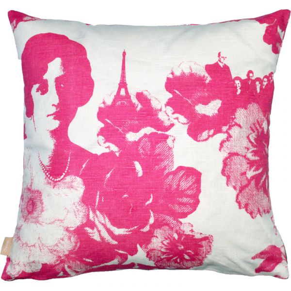 Mademoiselle Pink 48x48cm Linen & Cotton Cushion Cover