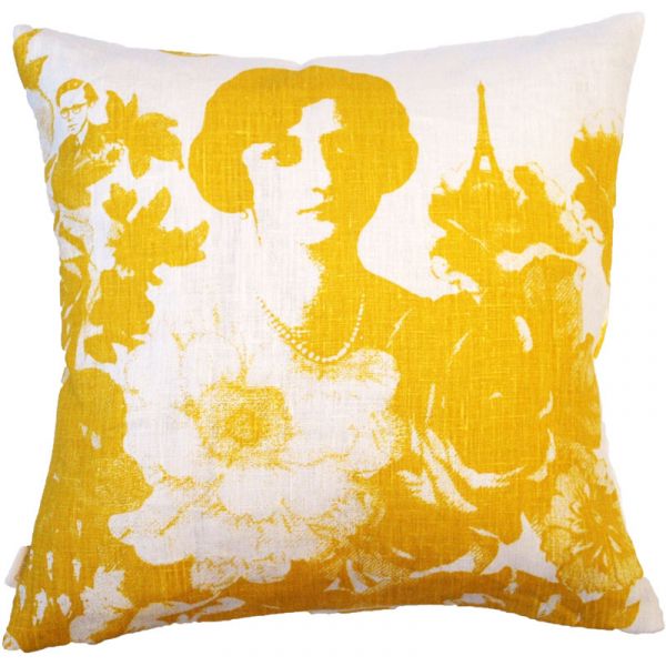 Mademoiselle Yellow 48x48cm Linen & Cotton Cushion Cover