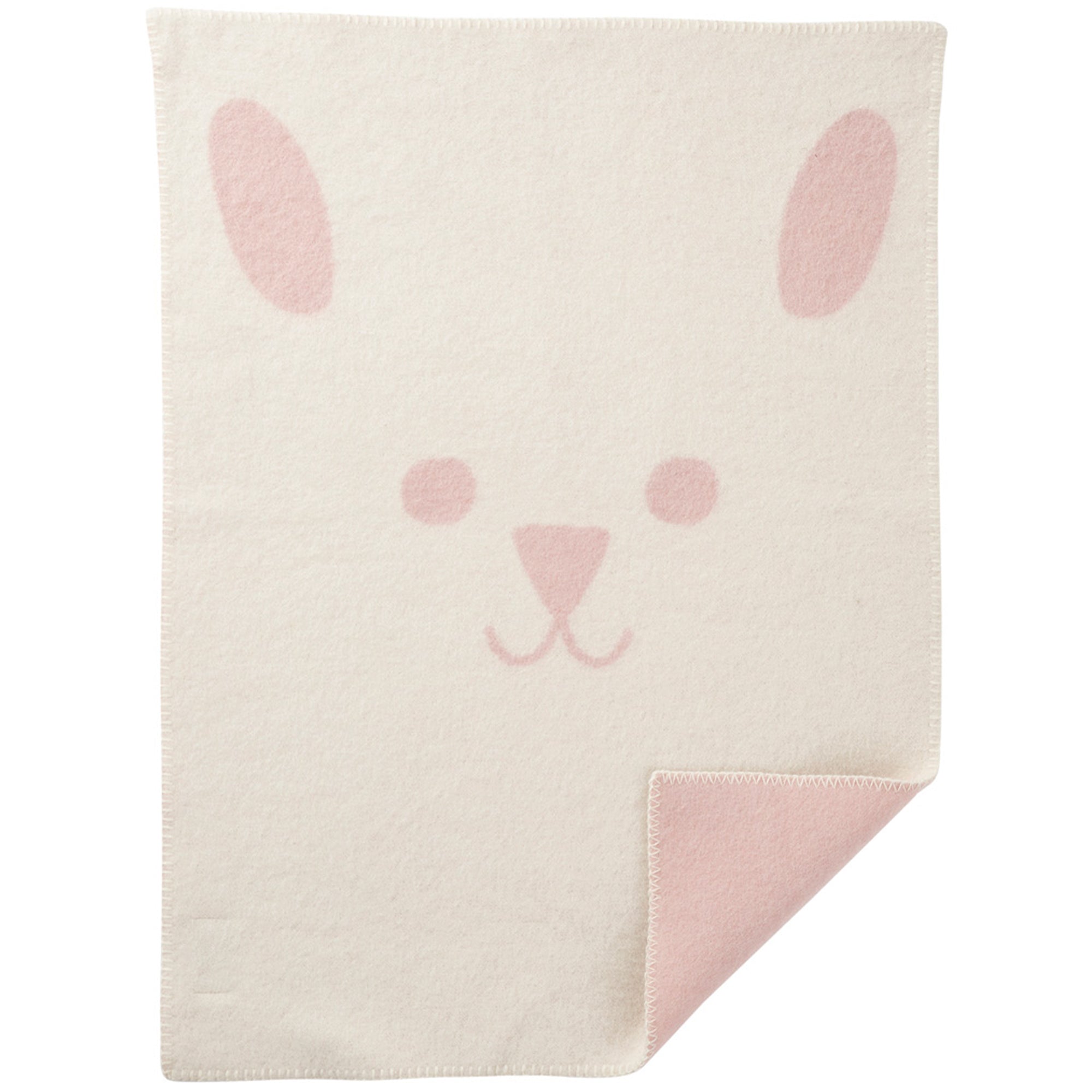 Rabbit Face White 65x90cm Eco Lambswool Blanket