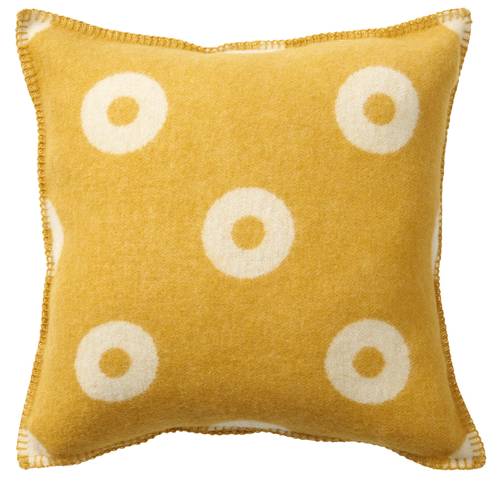 Rings Yellow 45x45cm Merino & Lambs Wool Cushion Cover
