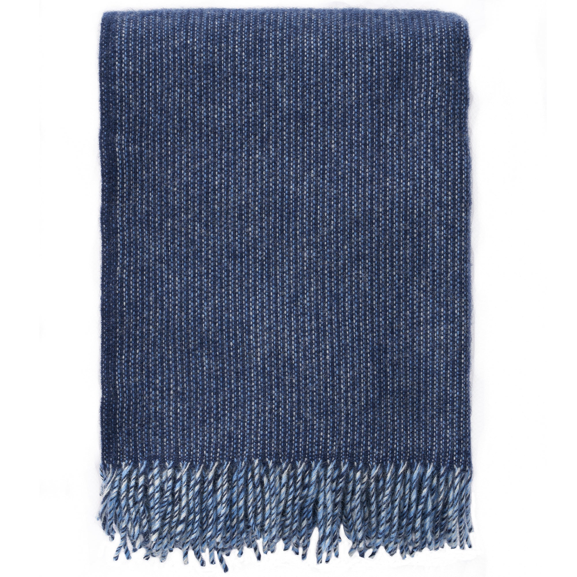 Shimmer Blue 130x200cm Brushed Lambswool Throw