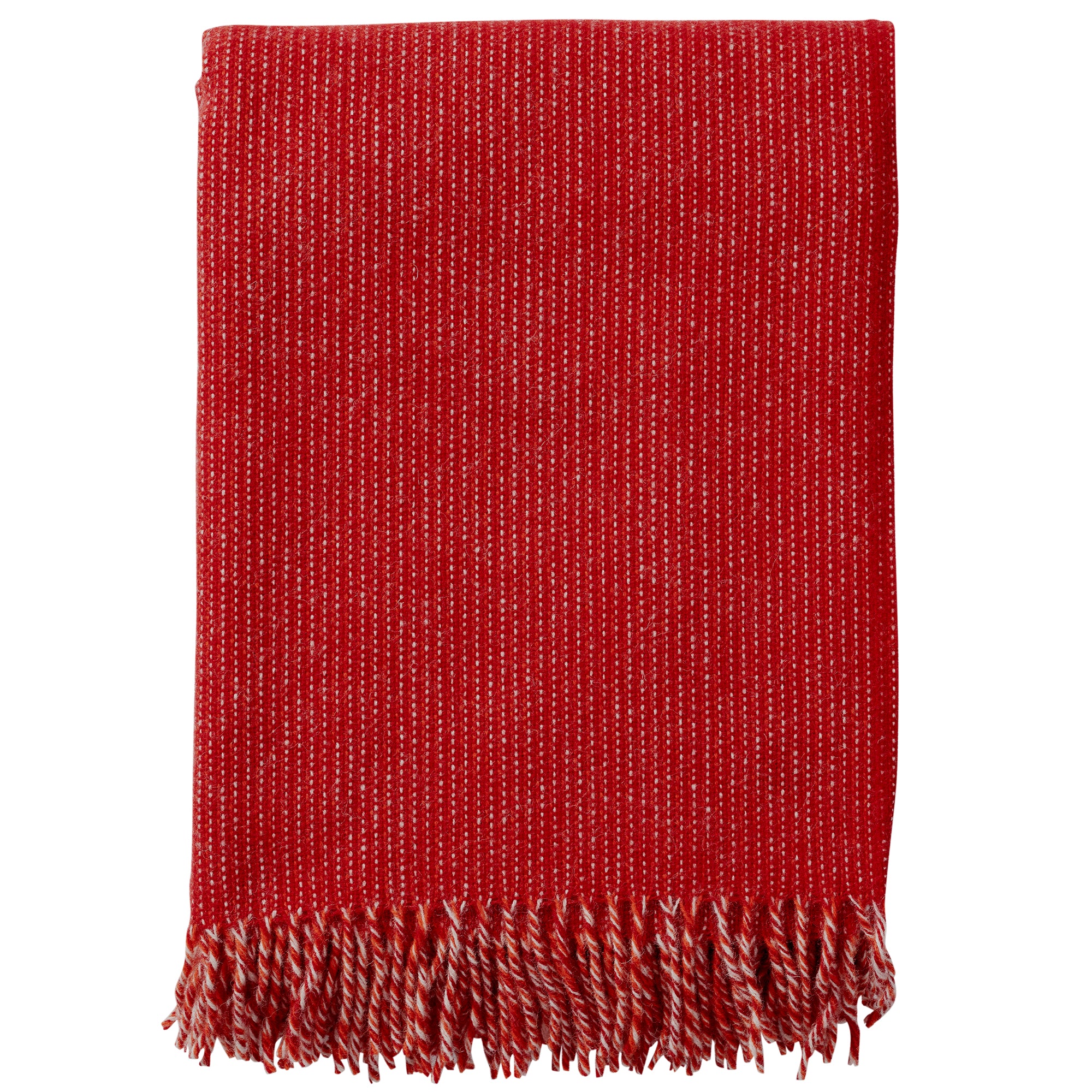 Shimmer Red 130x200cm Brushed Lambswool Throw